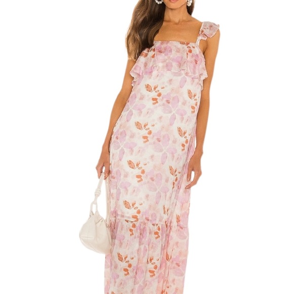 House of Harlow 1960 Pink Floral Maxi Dress - Picture 2 of 9